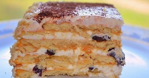 Бесподобный торт без выпечки с печеньем – даже духовку включать не придётся!