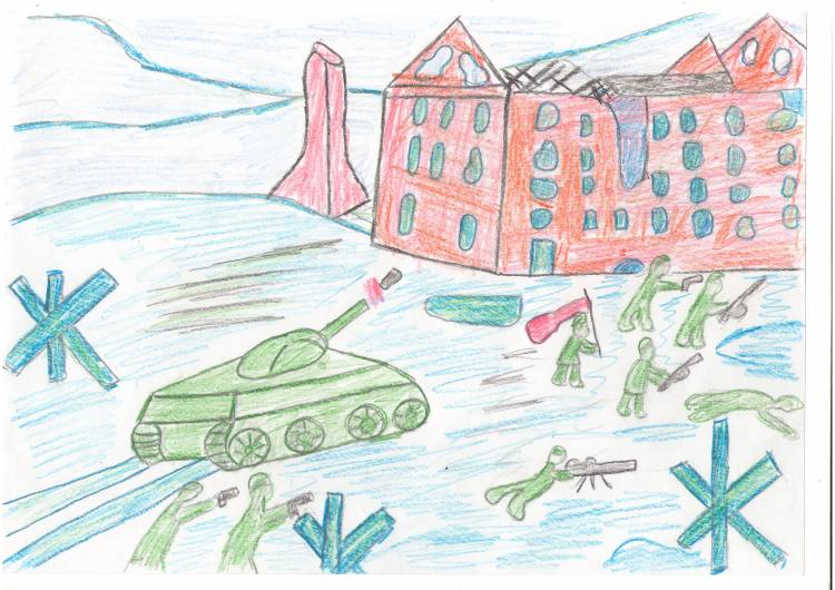 Сталинградская битва детские рисунки