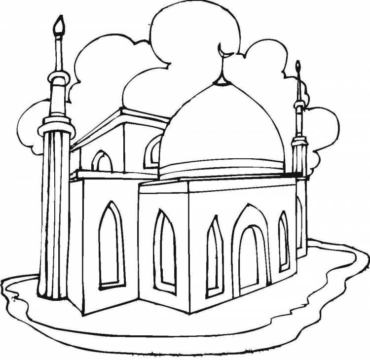 Рисунки мечети для срисовки