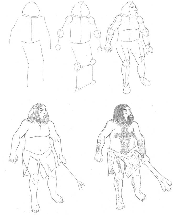 Картинки древних людей для срисовки 