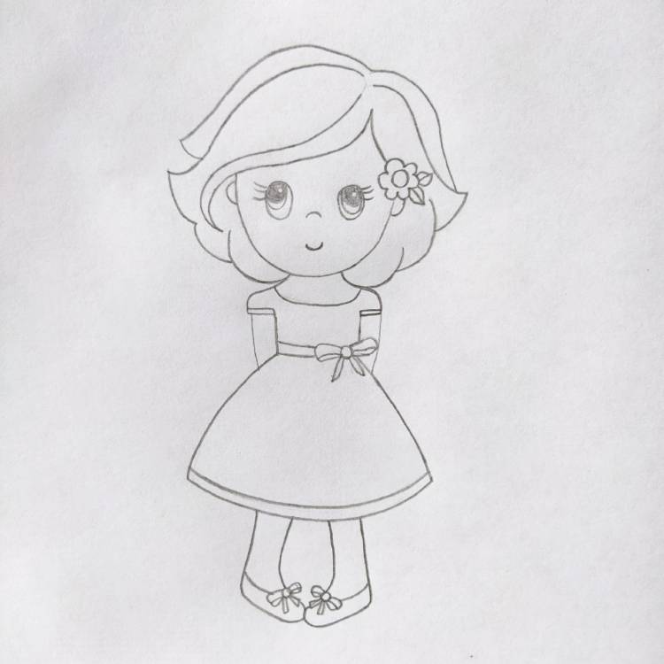 Рисунок маленькой девочки для срисовки