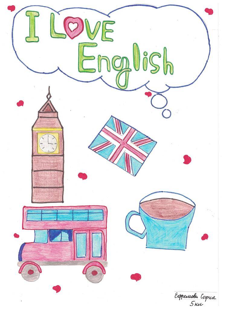 Конкурс рисунков на тему I love English