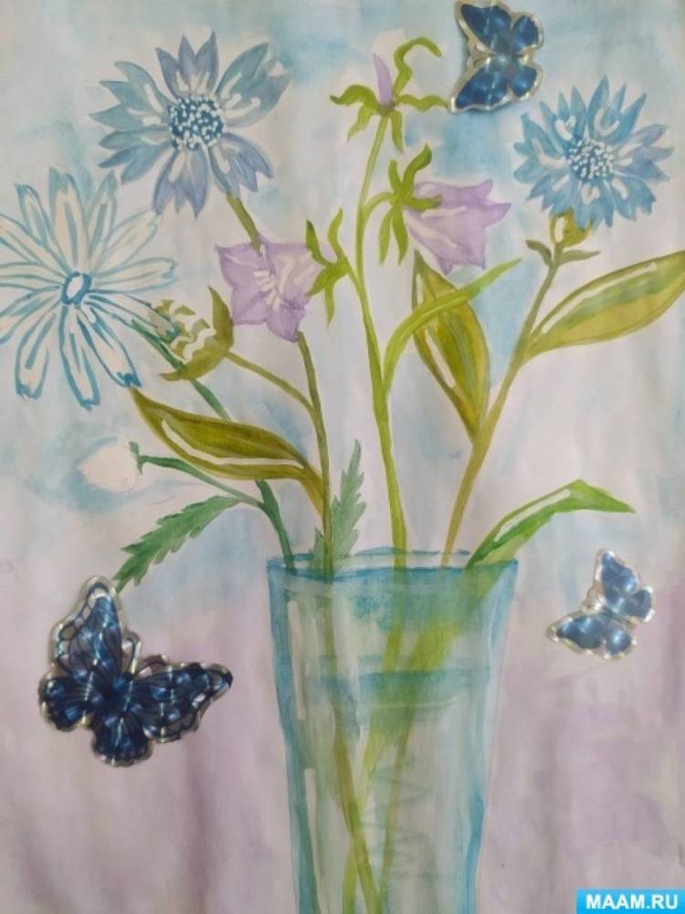 Конспект «Натюрморт «Полевые цветы в вазе»