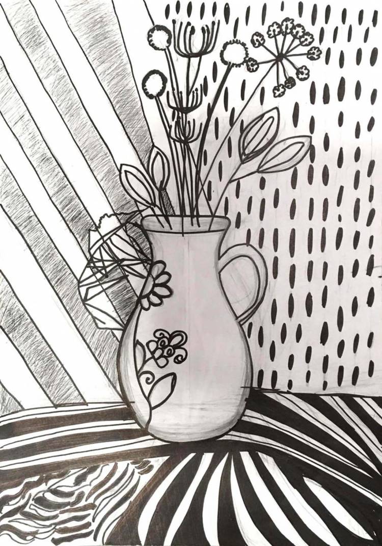 Натюрморт вазы с цветами