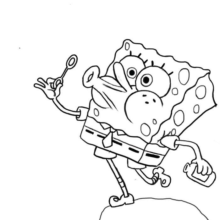 Картинки Губка Боб Квадратные Штаны для срисовки карандашом