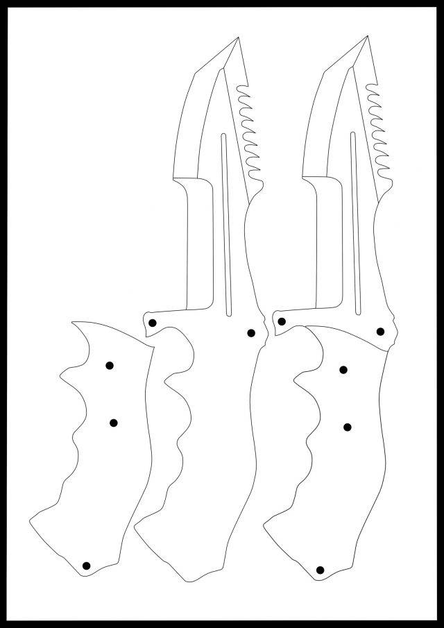 Картинки ножей для срисовки 