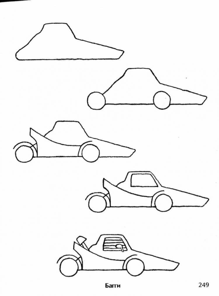 Рисунок гоночной машины карандашом для детей