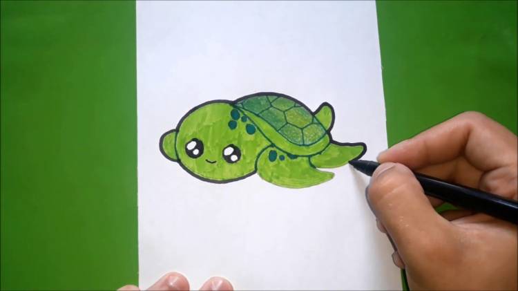 Как нарисовать ЧЕРЕПАХУ? How to draw a turtle