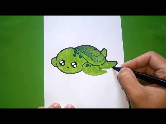 Как нарисовать ЧЕРЕПАХУ? How to draw a turtle