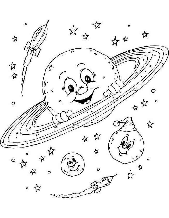 Картинки для рисования космос и планеты для детей 