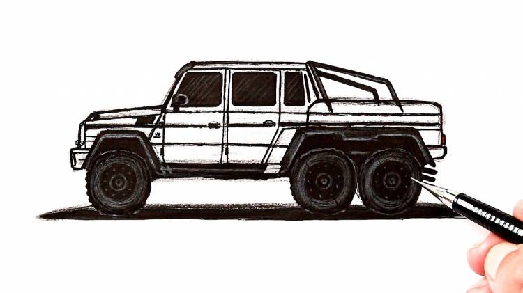 How to draw a Mercedes Gelendvagen