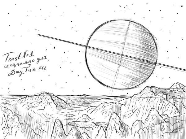 Картинки для срисовки карандашом космос 