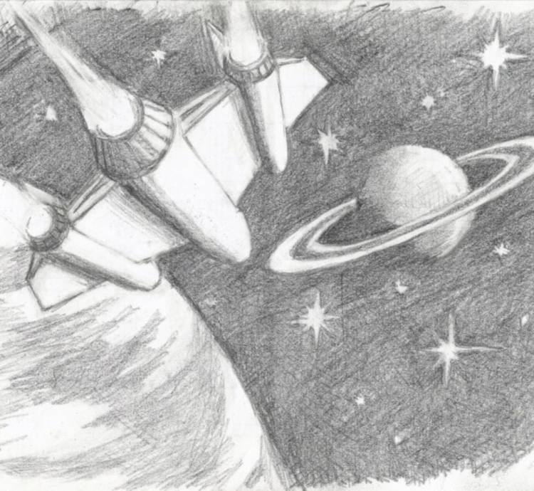 Космические рисунки карандашом