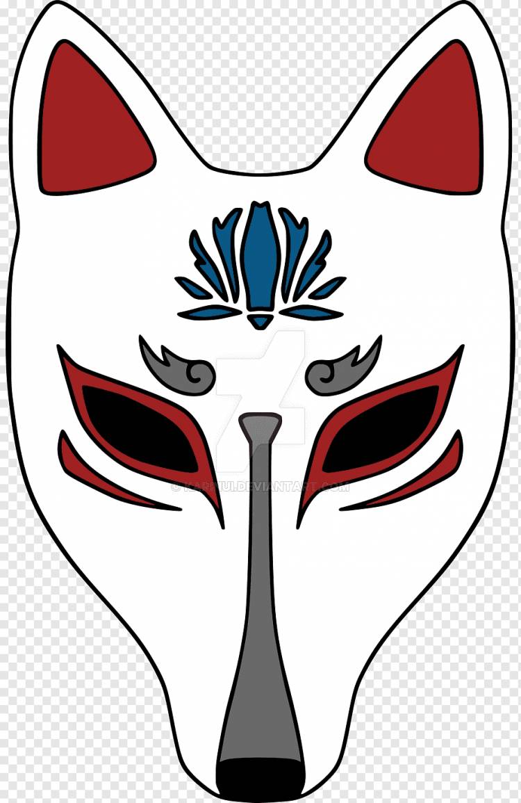 Kitsune Mask Drawing Logo, анонимная маска, белый, лицо, кошка png