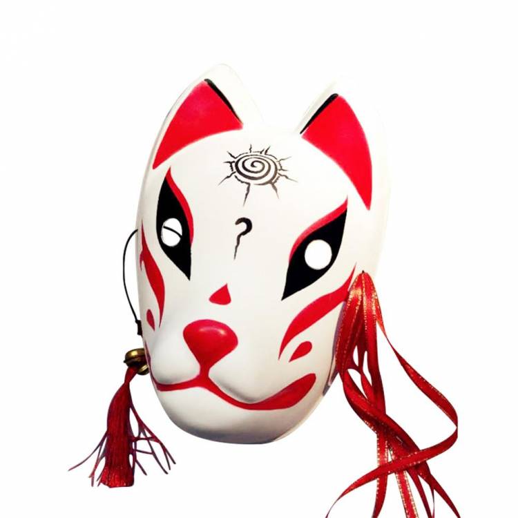 Японская маска Кицунэ, специальный реквизит на Хэллоуин, подходящий для косплея, вечеринки, маскарада