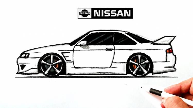 How to draw Nissan Silvia