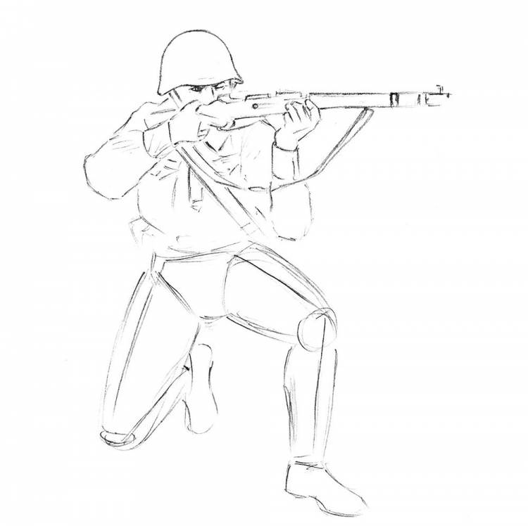 Армейские рисунки карандашом простые