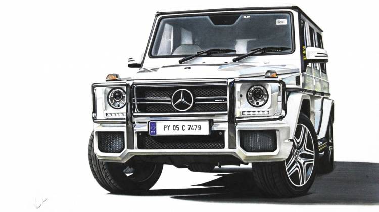 Как нарисовать Mercedes Benz G