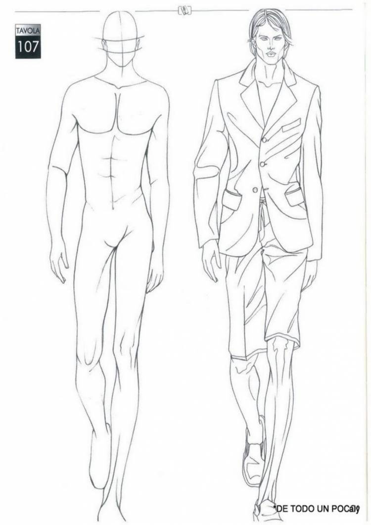Рисунки моделей для эскизов мужской одежды 