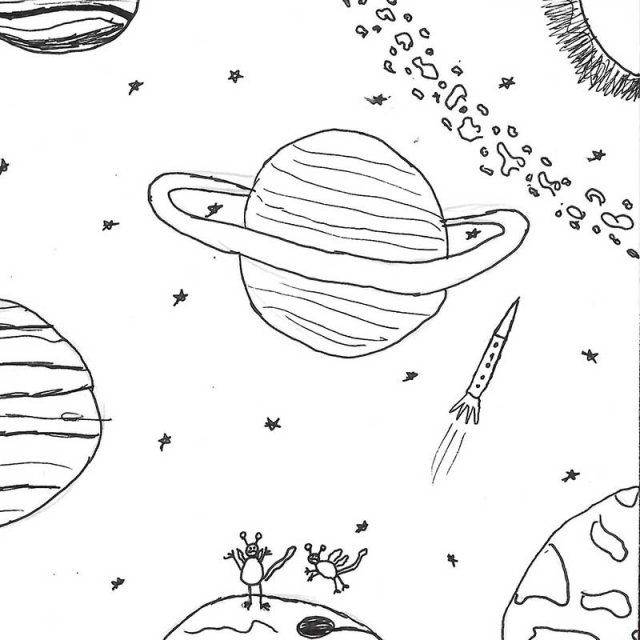 Рисунки для срисовки планеты 