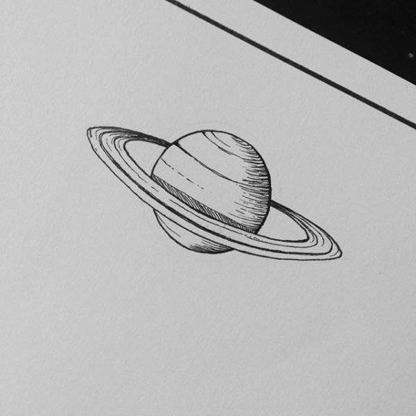 Картинки планета сатурн для срисовки 