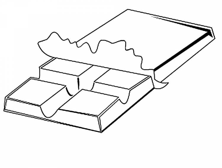 Рисунок шоколад раскраска 