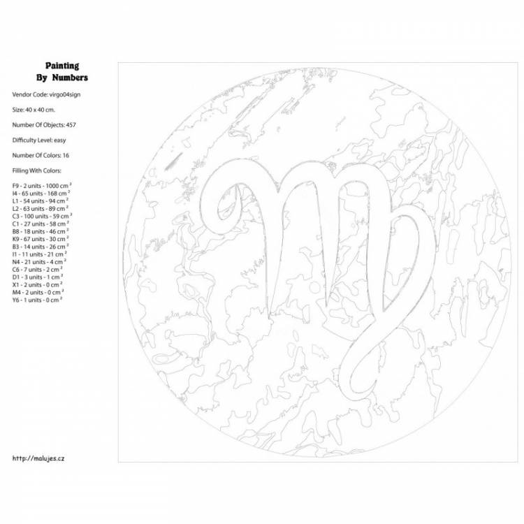 Знак Зодиака Дева Раскраска картина по номерам на холсте KTMK-virgo0