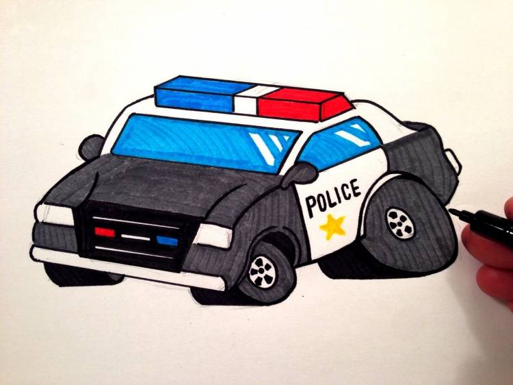 Полицейская машина для срисовки