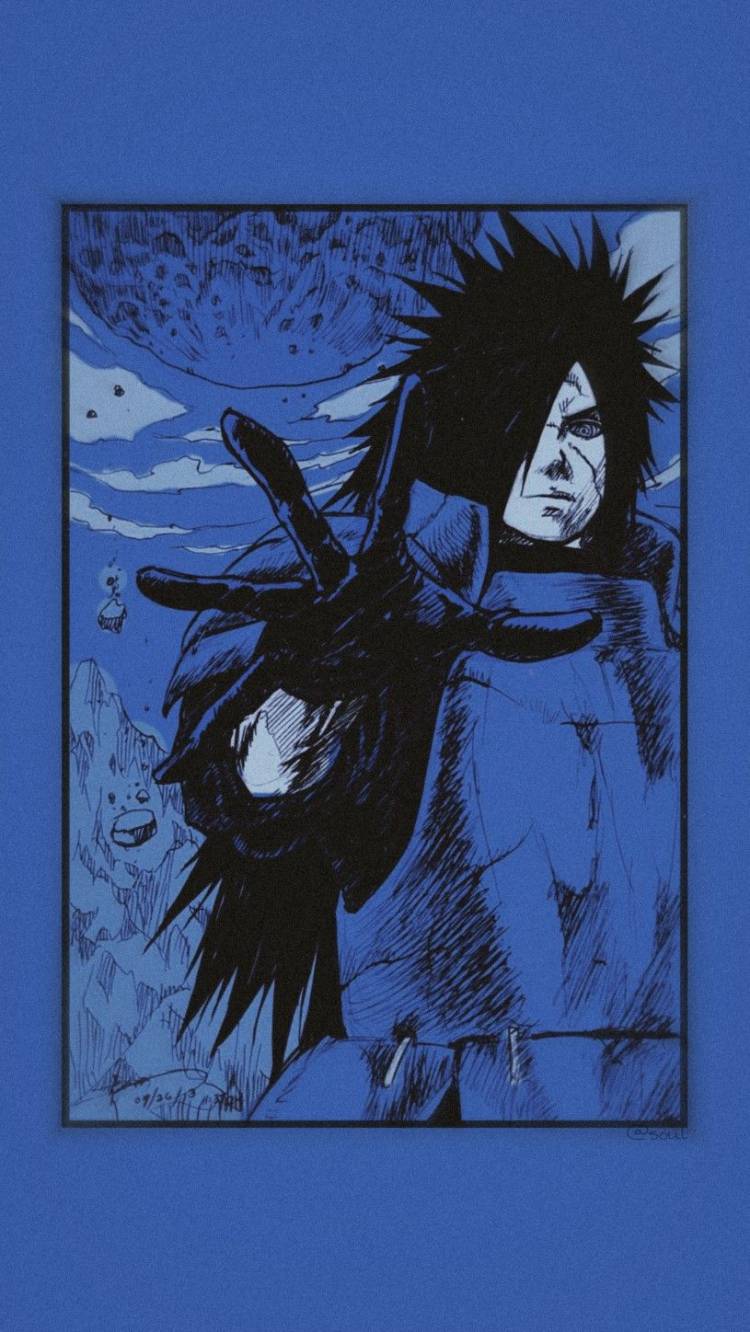 Wallpaper Aesthetic Blue ✨ Madara Uchiha