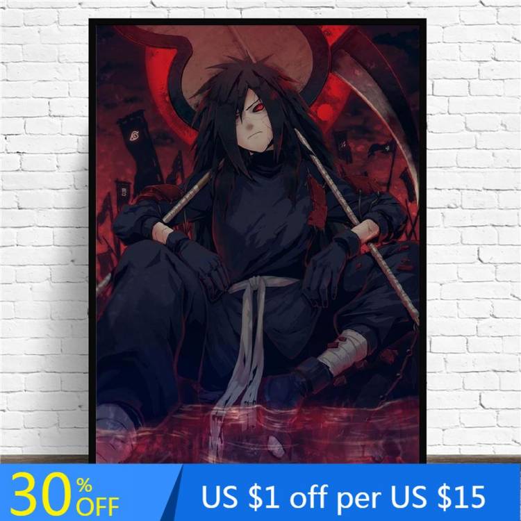 Картина на холсте Madara Uchiha, аниме художественные рисунки, домашний декор, настенный плакат для декора для гостиной