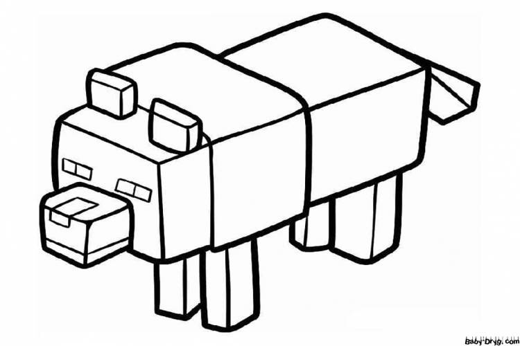 Картинка Майнкрафт для срисовки