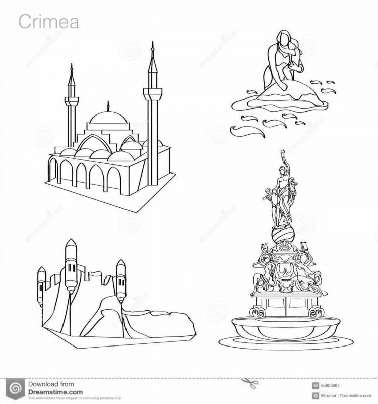 Раскраски Достопримечательности крыма 