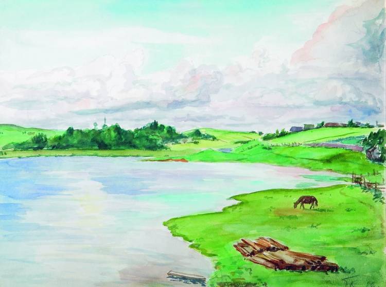 Рисунок на тему река