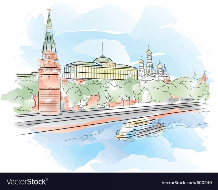 Москва река раскраска для детей