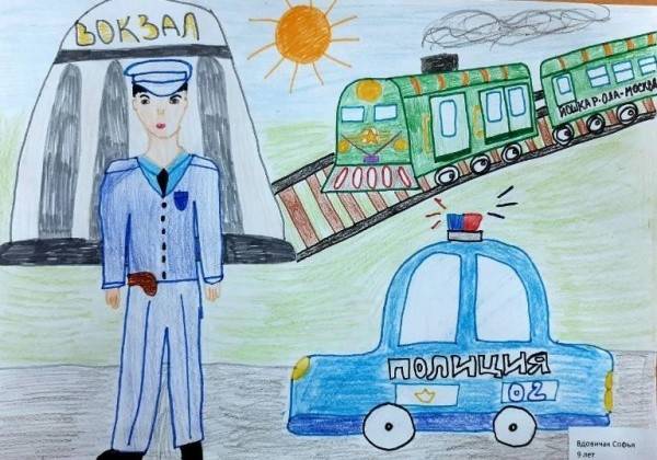 Дочка транспортного полицейского из Йошкар-Олы выиграла отборочный этап Всероссийского конкурса детского рисунка «Мои родители работают в полиции»