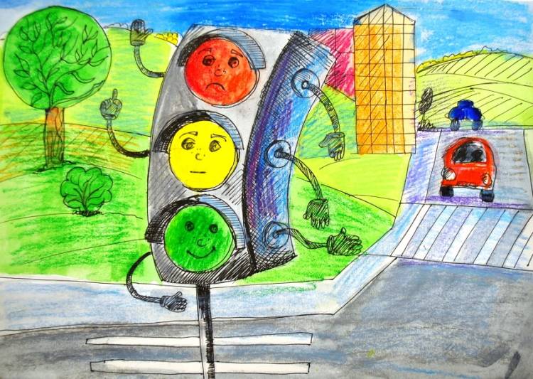 Лучшие работы Всероссийского конкурса социального рисунка «Не нарушайте ПДД, водители и пешеходы!»