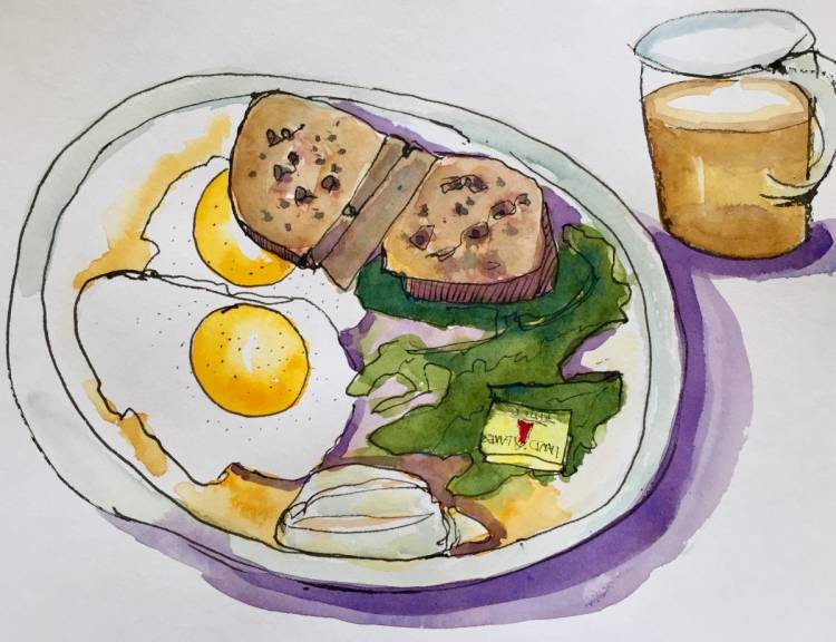 Рисунок на тему мой завтрак