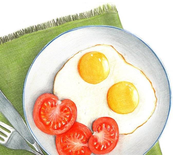 Рисунок на тему завтрак 