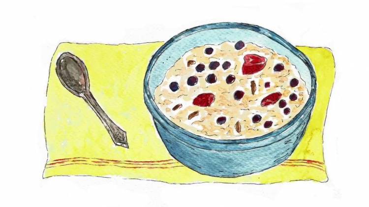 Детский рисунок мой завтрак