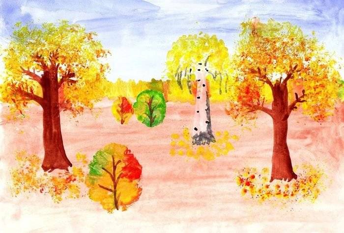Осенний солнечный день рисунок 
