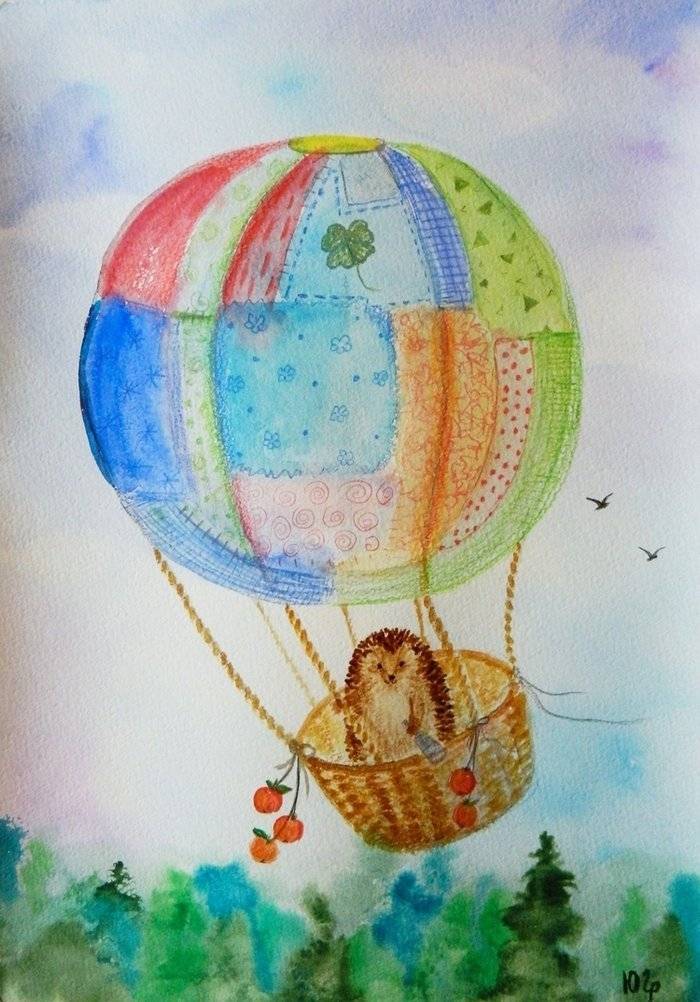 Рисунок на тему путешествие на воздушном шаре 