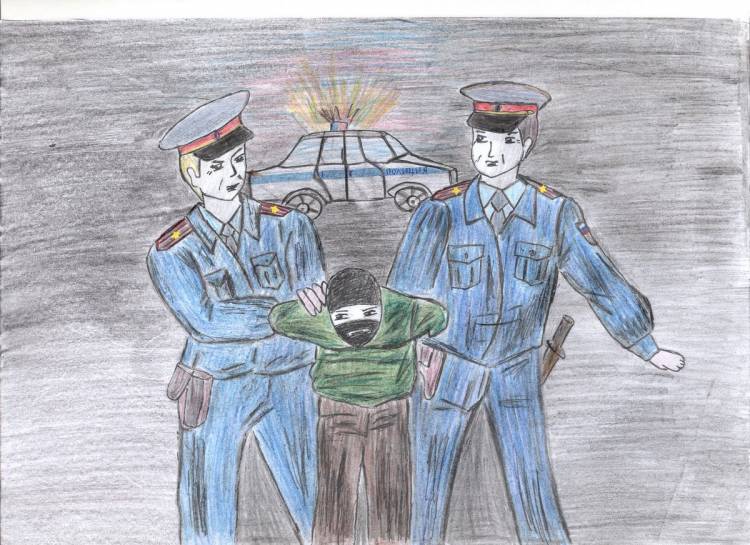 Рисунок на тему полиция