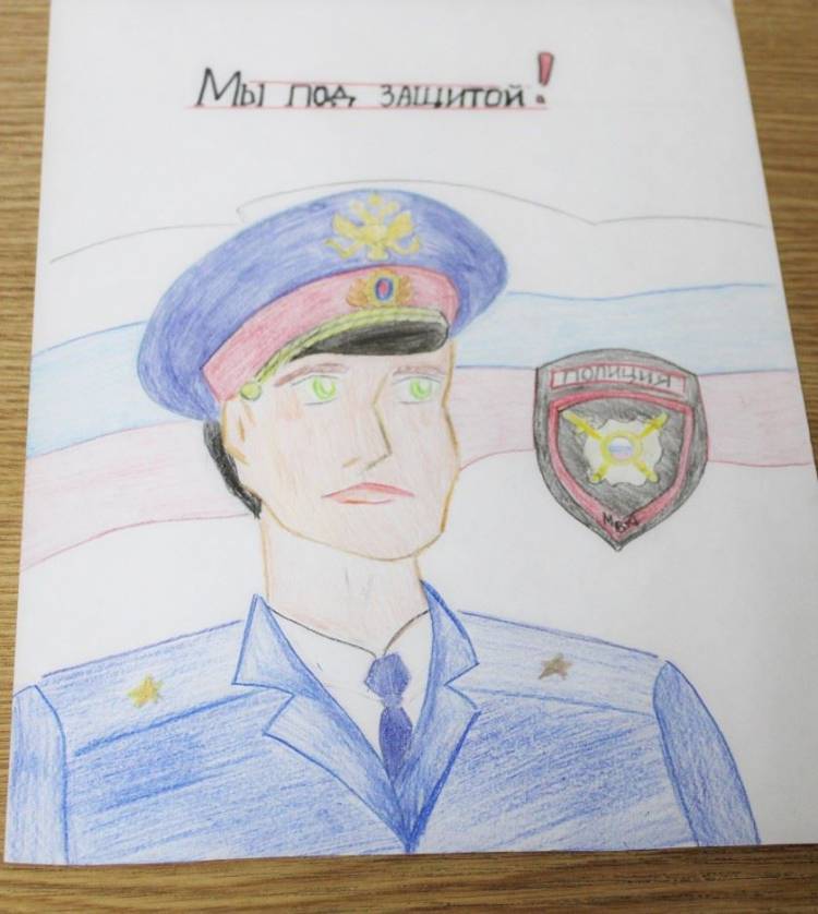 В Лысьве дети ветеранов и сотрудников отдела полиции участвуют во Всероссийском конкурсе детского рисунка «Мои родители работают в полиции»