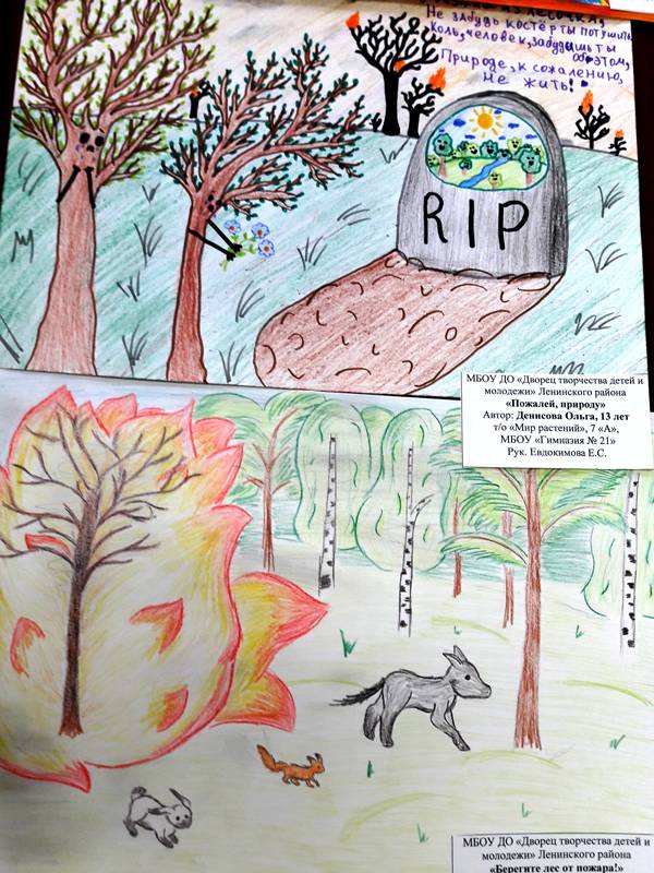 Итоги районного конкурса детского рисунка «Берегите лес от пожара»