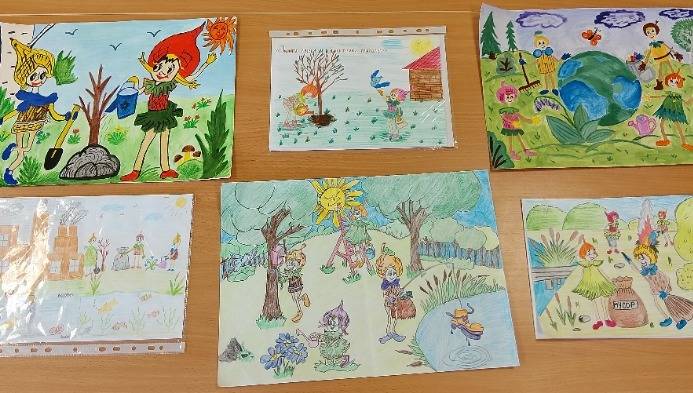 В конкурсе рисунков на тему природы участвовали токарёвские дети