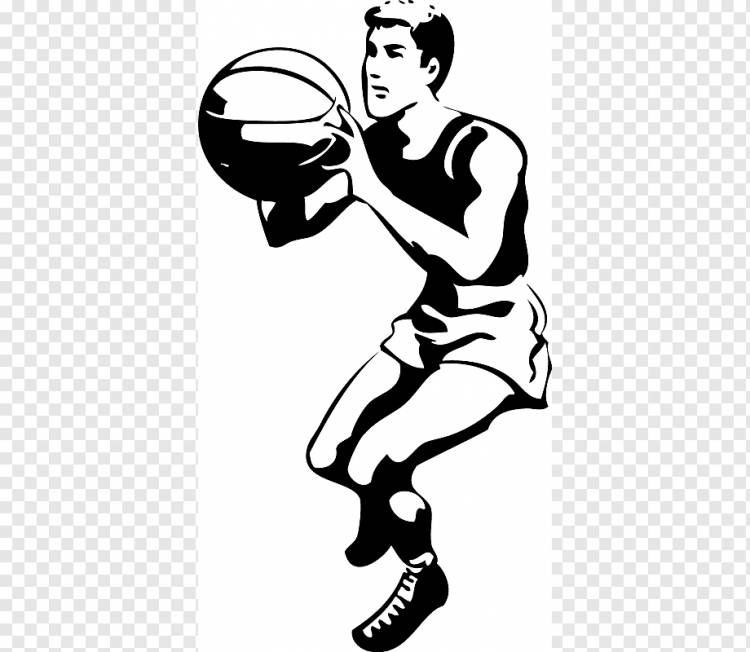 Баскетбол Черно-белый Slam Dunk Sport, Клип Спорт, рука, спорт, монохромный png