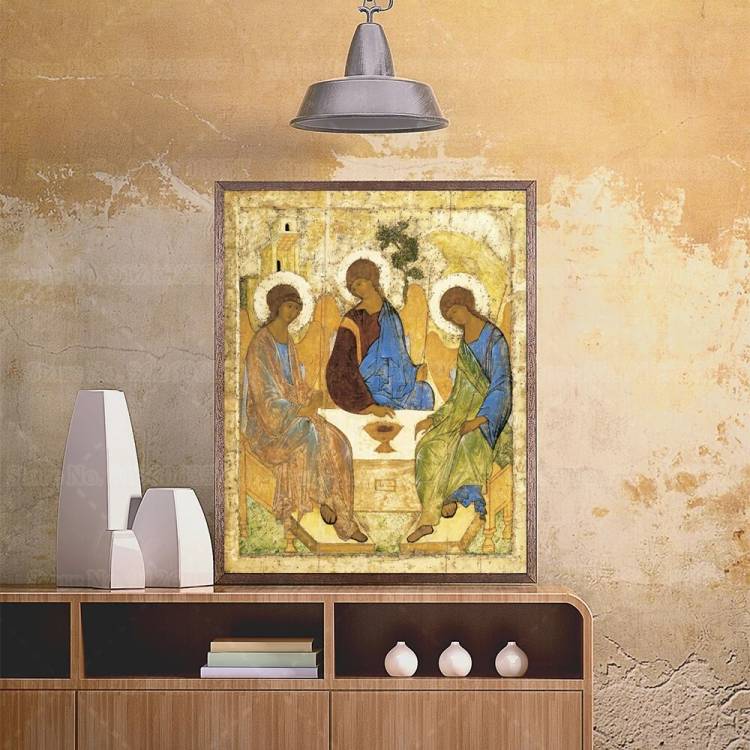 Холст с изображением священной Троицы Андрей рублев, постер с изображением гостей Авраама, настенное искусство для декора комнаты