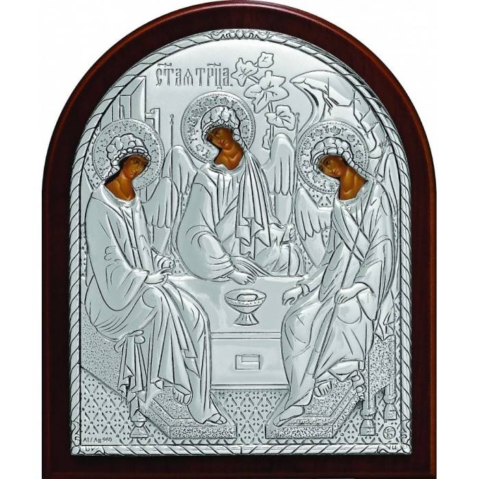 Икона серебряная Святая Троица 