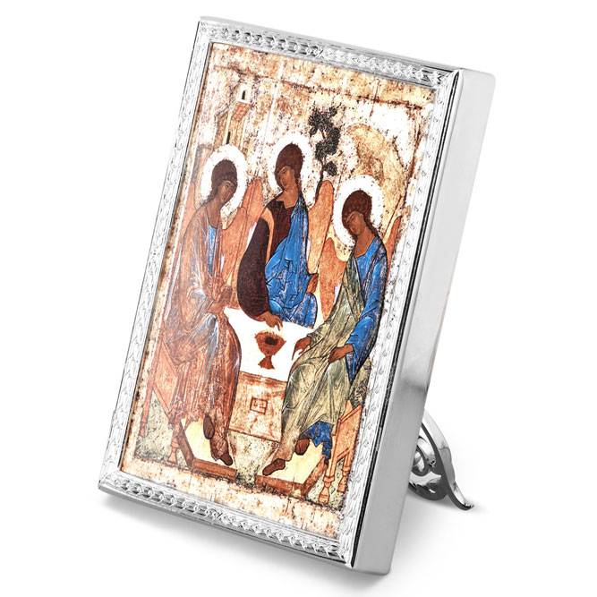 Латунная икона «Святая Троица»