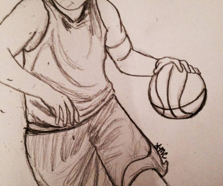 Баскетбол рисунки карандашом для срисовки